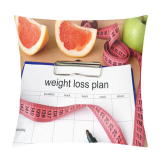 Personality  Paper With Weight Loss Plan And Grapefruit Pillow Covers