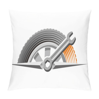 Personality  Logo Of Auto Repair Shop Pillow Covers