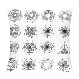 Personality  Set Of Sixteen Line Light Rays Pillow Covers