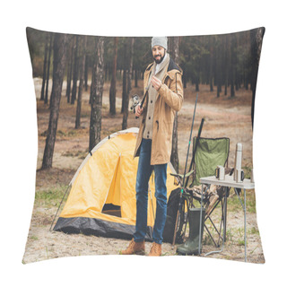 Personality  Man With Fishing Rod Pillow Covers