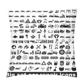 Personality  Big Set Car Repair Icons Pillow Covers