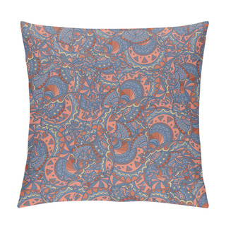 Personality  Vector Abstract Doodle & Paisleys Pattern Pillow Covers