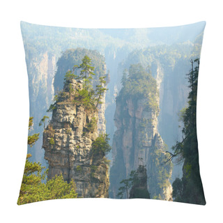 Personality  Zhangjiajie National Park, China. Avatar Mountains Pillow Covers