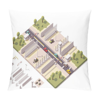 Personality  Vector Isometric Border Checkpoint Pillow Covers