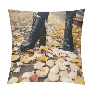 Personality  Woman In Leather Boots Pillow Covers