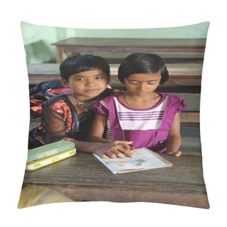 Personality  Kids Learn At School In Kumrokhali, West Bengal, India Pillow Covers