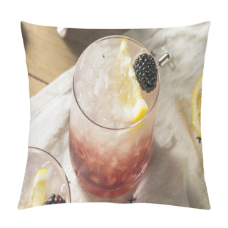 Personality  Alcoholic Blackberry Gin Bramble Cocktail With Lemon Pillow Covers