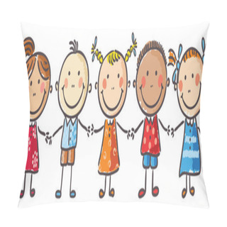 Personality  Little Kids Holding Hands Pillow Covers
