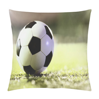 Personality  Soccer Ball On Sports Field Pillow Covers