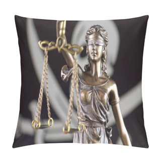 Personality  Symbol Of Law And Justice With Pirate Flag. Pillow Covers