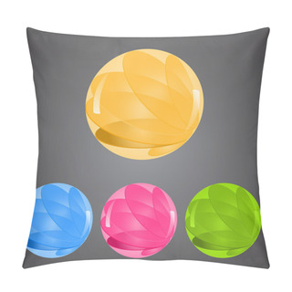 Personality  Set Of Colorful Buttons Pillow Covers