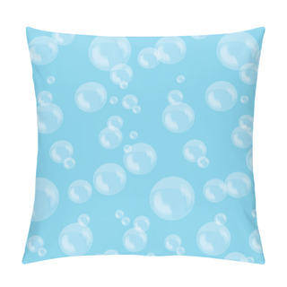 Personality  Blue With Bubbles Background Pillow Covers