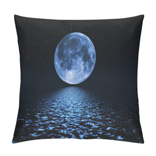 Personality  Night Sky With Stars And Full Moon Background Pillow Covers