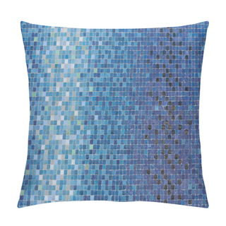 Personality  Blue Colored Mosaic Squares Pillow Covers