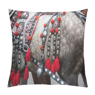 Personality  Saddlery Of Dapple-grey Horse Pillow Covers