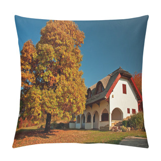 Personality  Rural House In Autumn Pillow Covers