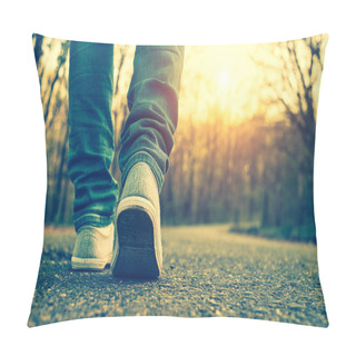 Personality  Jeans And Sneaker Shoes Pillow Covers