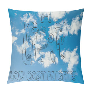 Personality  Low Cost Flights Illustration Pillow Covers
