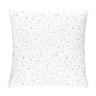 Personality  Cute Seamless  Pattern Or Texture With Colorful Polka Dots On White Background. Pillow Covers