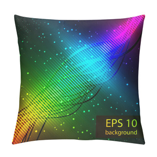 Personality  Abstract Glowing Background. Vector Illustration Pillow Covers