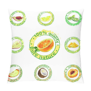 Personality  Painted Fruit Icon Vector Pillow Covers