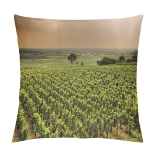 Personality  Vineyard In Burgundy Pillow Covers