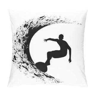 Personality  Silhouettes Of Surfers Pillow Covers