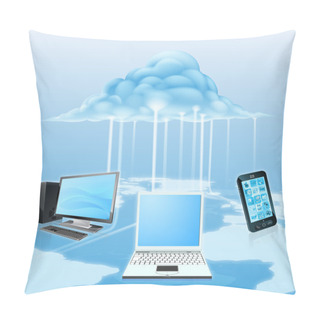 Personality  Devices Connected To The Cloud Pillow Covers