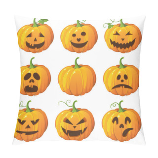 Personality  Halloween Set With Pumpkins Pillow Covers