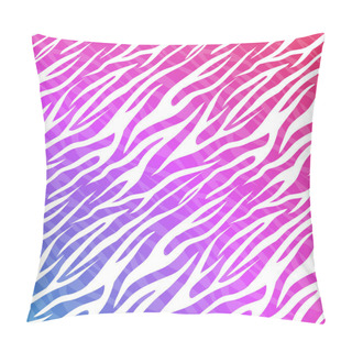 Personality  Neon Background With Zebra Skin Pillow Covers