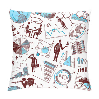 Personality  Sketch Business Seamless Pillow Covers