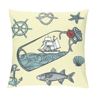 Personality  Vintage Nautical Set. Pillow Covers