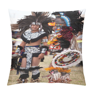 Personality  Aztec Dancers At The Pow Wow Festival Pillow Covers