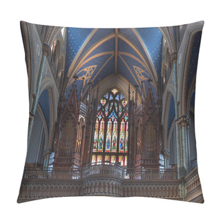 Personality  Pipe Organ In The Sanctuary Of Notre-Dame Cathedral In Ottawa Pillow Covers