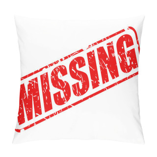 Personality  MISSING Red Stamp Text Pillow Covers