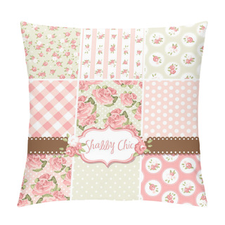 Personality  Shabby Chic Rose Patterns And Seamless Backgrounds. Ideal For Printing Onto Fabric And Paper Or Scrap Booking. Pillow Covers