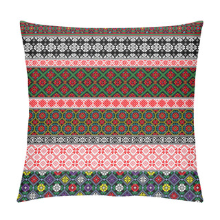 Personality  Belarusian Traditional Patterns, Ornaments. Vector Set 1 Pillow Covers