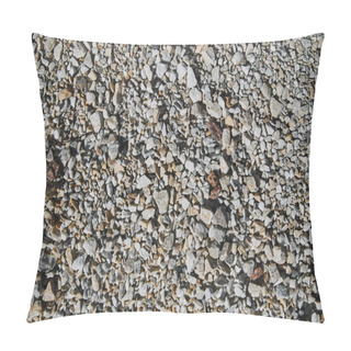 Personality  Top View Of Textured Pebble Stones Ground Pillow Covers