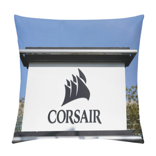 Personality  Corsair Logo And Sign At Headquarters Of Computer Hardware Company Corsair Gaming Formerly Corsair Components - Fremont, CA, USA - 2020 Pillow Covers