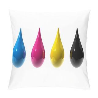Personality  Cmyk Ink Drops Pillow Covers