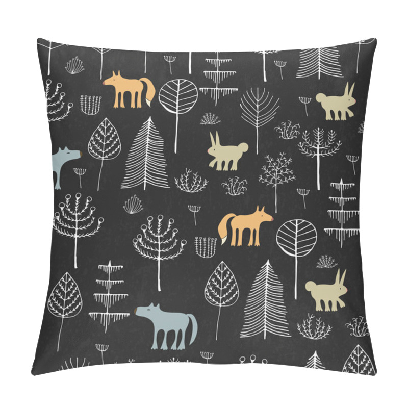 Personality  Hand drawn Forest pattern pillow covers