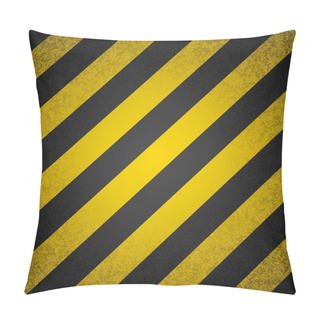 Personality  Vector Background - Black And Yellow Hazard Stripes Pillow Covers