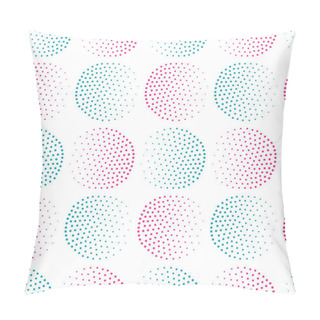 Personality  Vector Geometric Seamless Pattern. Repeating Abstract Circles Gr Pillow Covers