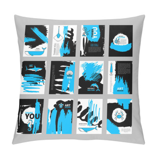 Personality  Set Of Design Templates With Marine Life Pillow Covers