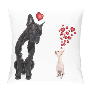 Personality  Two Dogs In Love Pillow Covers