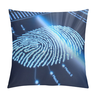 Personality  Fingerprint On Pixellated Screen Pillow Covers