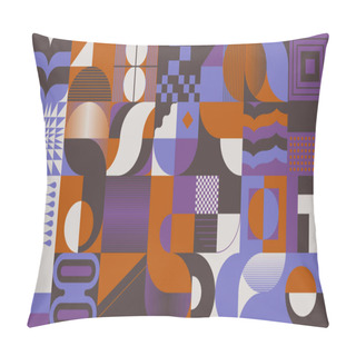 Personality  Abstract Pattern Graphics Design Inspired By Modernism Aesthetics Arts Made With Bold Geometric Shapes And Abstract Figures For Poster, Cover, Art, Presentation, Prints, Fabric, Wallpaper And Etc. Pillow Covers