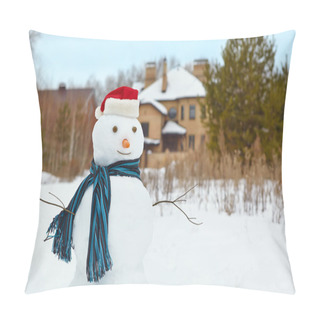 Personality  Snowman In A Forest Pillow Covers