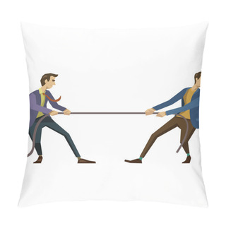 Personality  Two Rival Businessman Pillow Covers