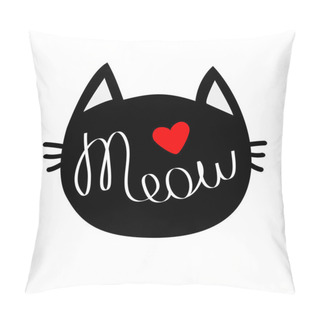 Personality  Black Cat Head  Pillow Covers